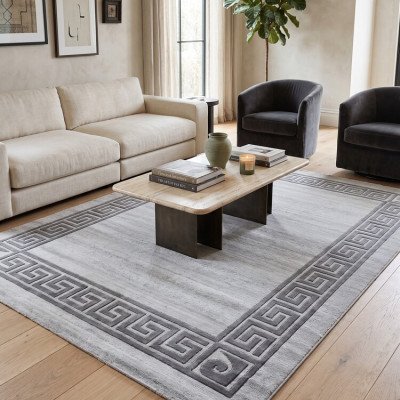 Κλασσικό Χαλί Elephant Carpet "Gazel" Γκρι με Μαίανδρο 200x290εκ.