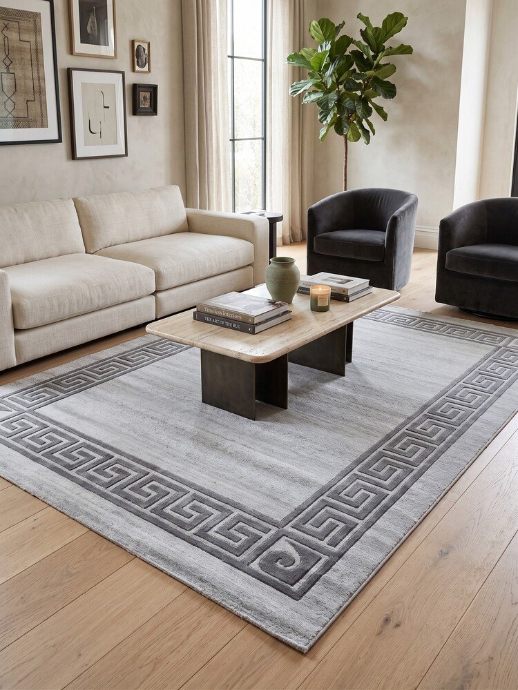 Κλασσικό Χαλί Elephant Carpet "Gazel" Γκρι με Μαίανδρο 200x290εκ.