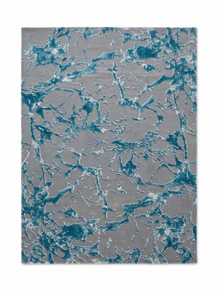 Μοντέρνο Ανάγλυφο Χαλί Elephant Carpet Sanremo Gazel Μπλε/Γκρι 200x290 εκ.