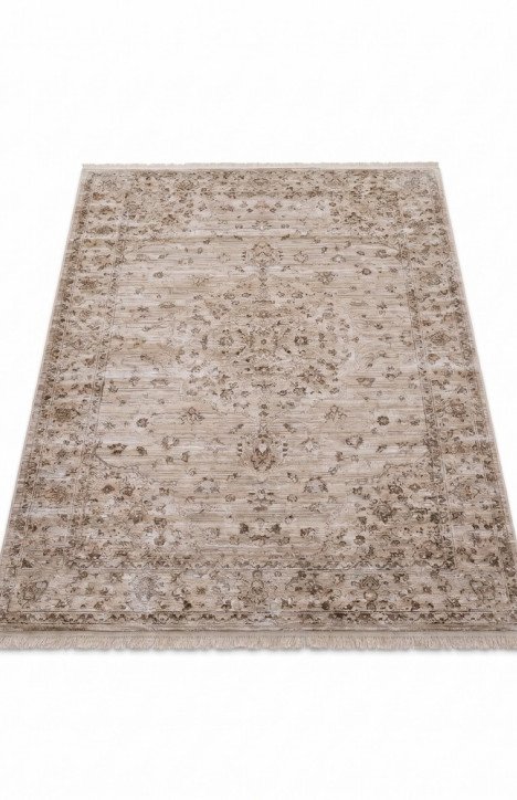Μοντέρνo Χαλί Σαλόνι Mona Roza Quality  Μπεζ/Καφέ 250x350 εκ.