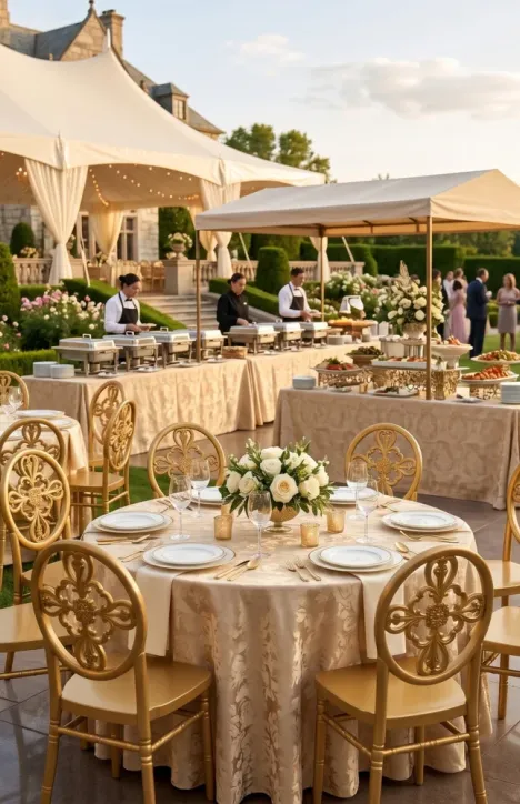 Καρέκλα Catering Πολυπροπυλενίου Riva Χρυσή