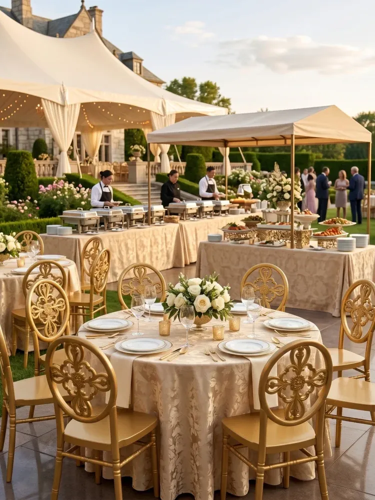 Καρέκλα Catering Πολυπροπυλενίου Riva Χρυσή