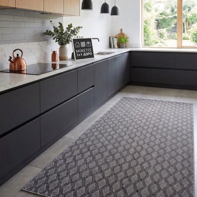 ΜΟΚΕΤΑ 1+1 ΔΩΡΟ BOUCKLE ΓΚΡΙ 200X240cm