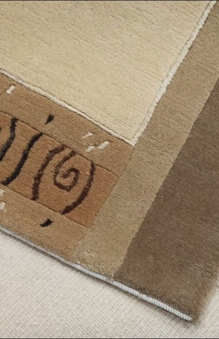 Χειροποίητο Μάλλινο Χαλί ”Nepal” Μπεζ - Κρεμ 120x170εκ.