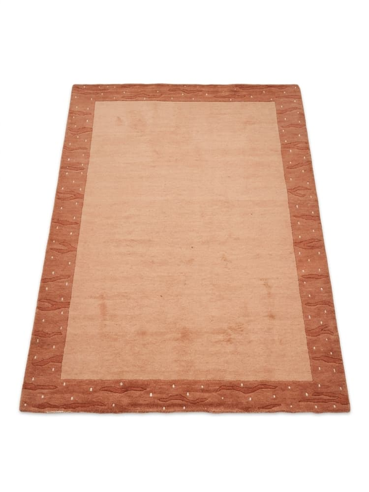 Χειροποίητο Μάλλινο Χαλί Terracotta με Μπορντούρα 120x170εκ.