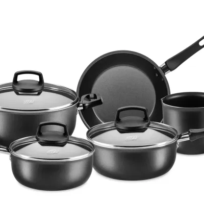 Σετ Μαγειρικών Σκευών Αλλουμινίου 8 Τεμαχίων Αντικολλητικός Πάτος