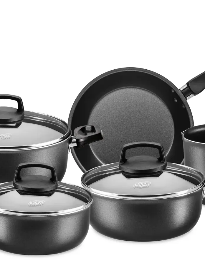 Σετ Μαγειρικών Σκευών Αλλουμινίου 8 Τεμαχίων Αντικολλητικός Πάτος