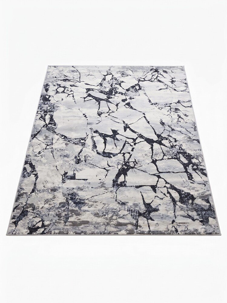 Μοντέρνο Χαλί Bossan Carpet  Γκρι/Μαύρο/Λευκό 200x290 εκ.