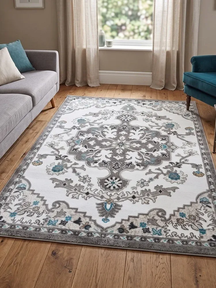 Χαλί LAVINIA 160X220 Γκρι-Λευκό 