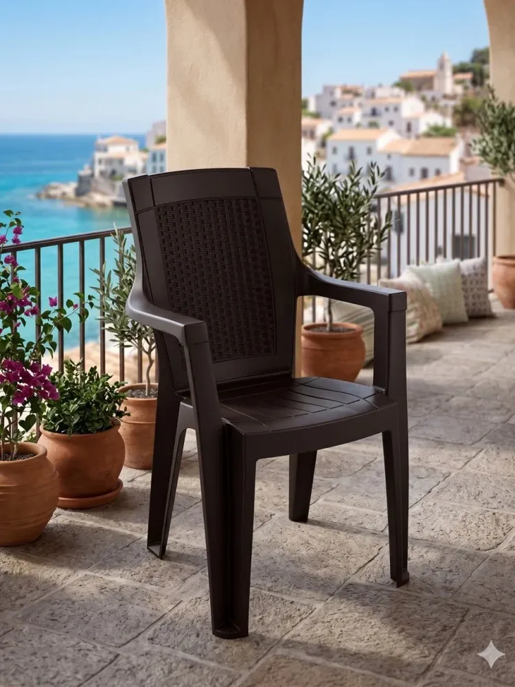 Πολυθρόνα Son Πολυπροπυλενίου Rattan Καφέ