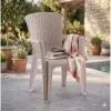Πολυθρόνα Side Πολυπροπυλενίου Rattan Καπουτσίνο