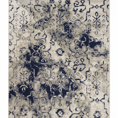 Χαλί Viscose 160x230 Kρεμ - Μπλε