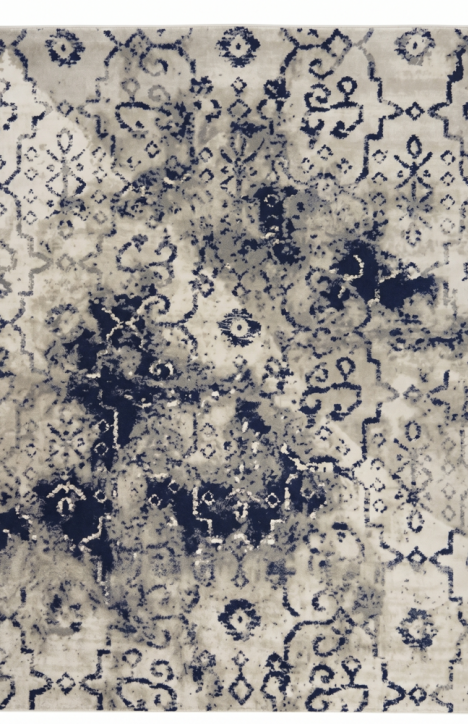 Χαλί Viscose 160x230 Kρεμ - Μπλε