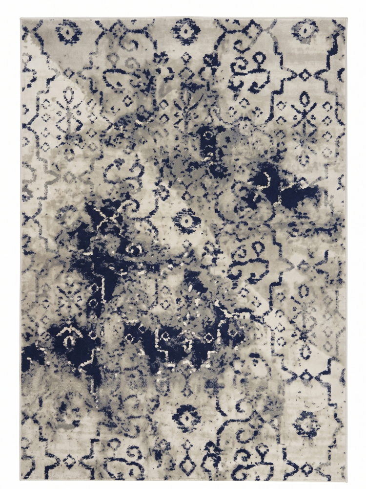 Χαλί Viscose 160x230 Kρεμ - Μπλε
