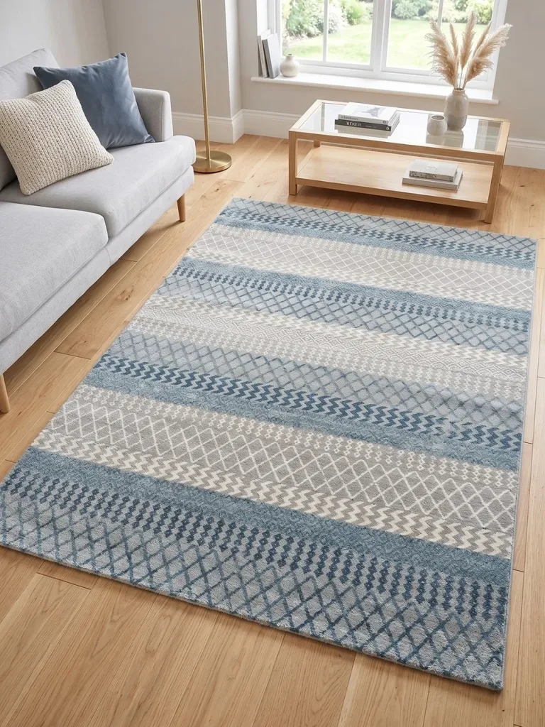 Μοντέρνο Χαλί Elephant Carpet Sanremo Μπλε / Σκούρο Γκρι