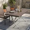 Πτυσσόμενο Τραπέζι Terra Rattan Καφέ 70x120cm
