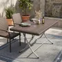 Πτυσσόμενο Τραπέζι Terra Rattan Καφέ 70x120cm