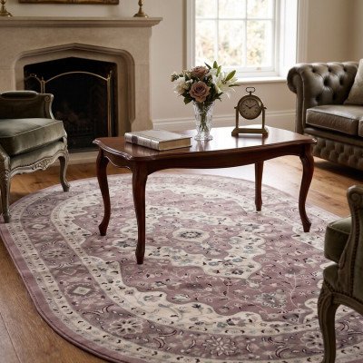 Χαλί Οβάλ Jewel 2 Κεραμιδί/Μπεζ 200x300 cm