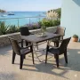 Σετ Τραπεζαρίας 5 Τεμαχίων Terra King Rattan Καφέ