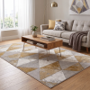 Χαλί Μοντέρνο Elephant Carpet Sanremo Gazel Γεωμετρικό Γκρι/Μουσταρδί 200x290 cm
