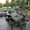 Σετ Τραπεζαρίας 7 Τεμαχίων Terra Hobi Rattan Καφέ