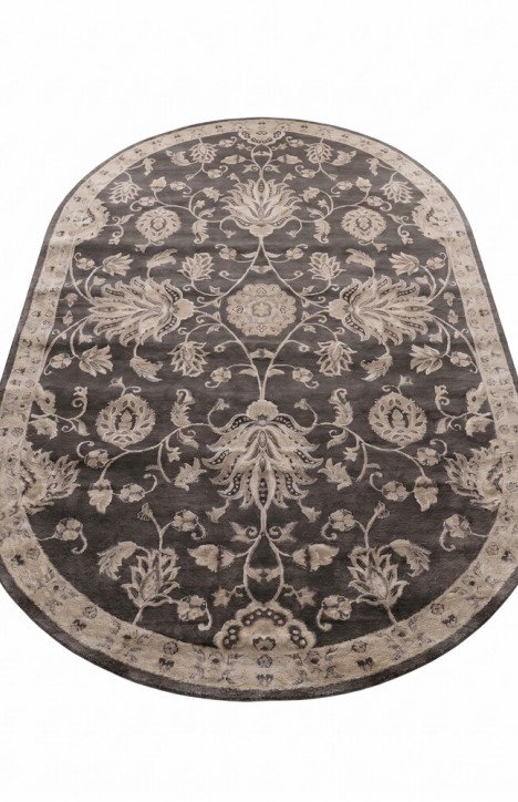 Χαλί Οβάλ Jewel 2 8944A Καφέ/Μπεζ 200x300 cm