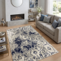 Χαλί Viscose 160x230 Kρεμ - Μπλε
