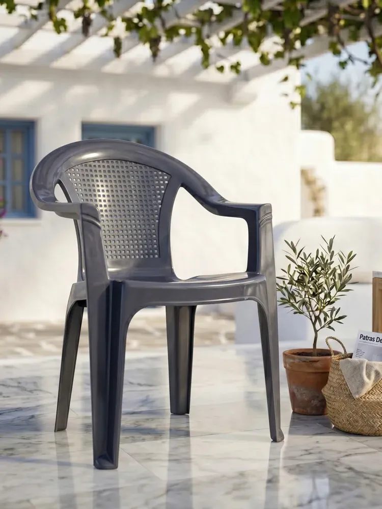 Πλαστική καρέκλα Ερμής Γκρι Ανθρακί