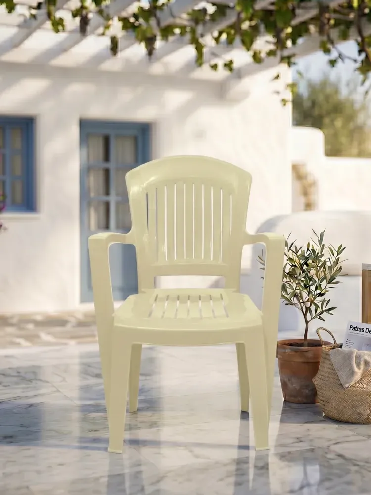 Πολυθρόνα Πλαστική Αθηνά Μπεζ