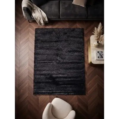Χαλί Shaggy Elephant Carpet Τhree D Σκούρο Γκρι/Ανθρακί 200x280 εκ.