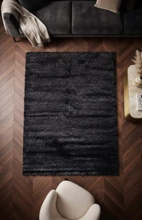 Χαλί Shaggy Elephant Carpet Τhree D Σκούρο Γκρι/Ανθρακί 200x280 εκ.