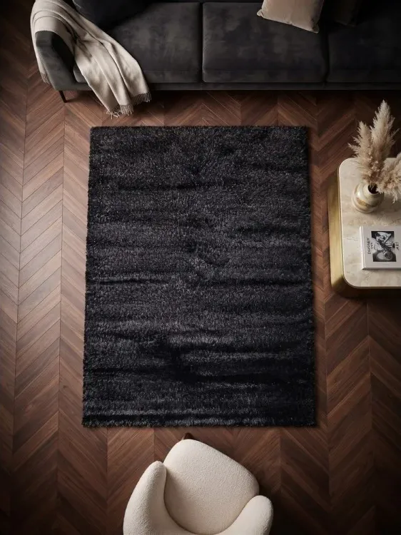 Χαλί Shaggy Elephant Carpet Τhree D Σκούρο Γκρι/Ανθρακί 200x280 εκ.