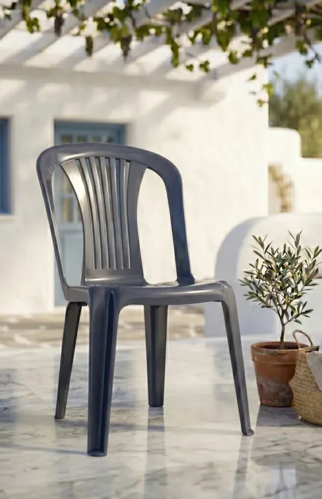 Πλαστική Καρέκλα Ποσειδών Γκρι Ανθρακί