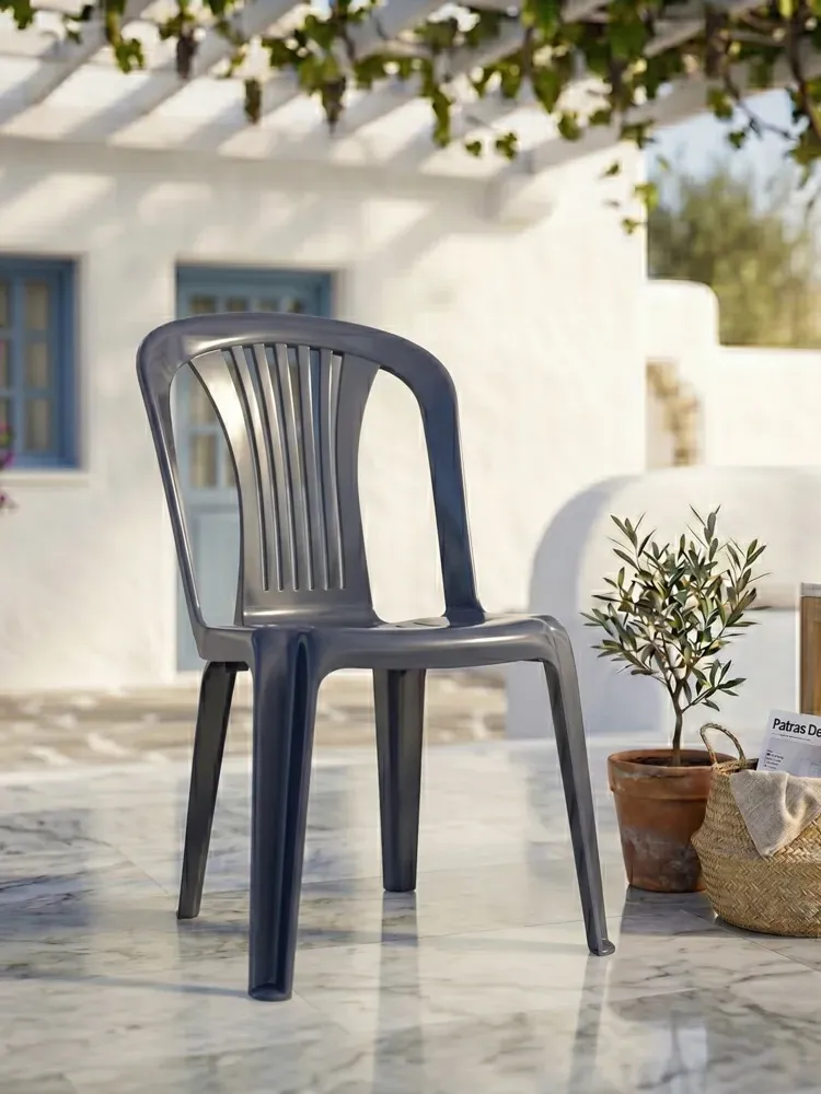 Πλαστική Καρέκλα Ποσειδών Γκρι Ανθρακί
