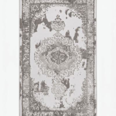 Σετ Κρεβατοτάπετα Alya Carpet σε Ανοιχτό Γκρι με Ασημί Λεπτομέρειες Μεγάλο
