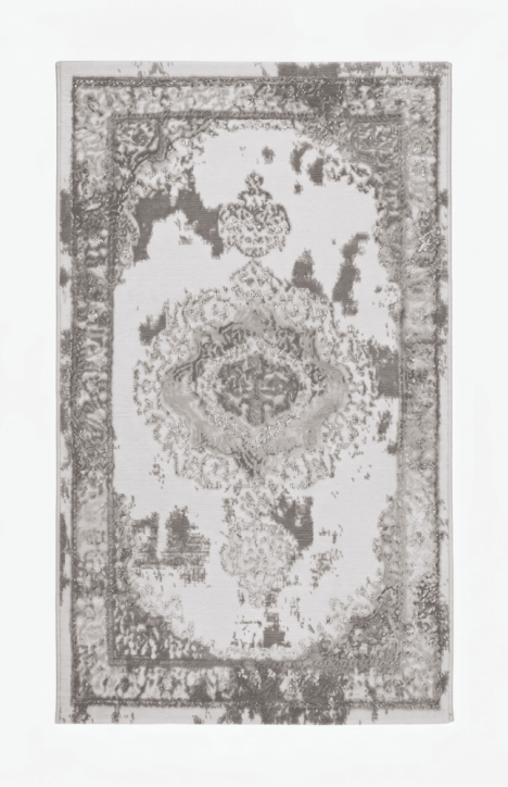 Σετ Κρεβατοτάπετα Alya Carpet σε Ανοιχτό Γκρι με Ασημί Λεπτομέρειες Μεγάλο