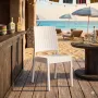 Καρέκλα Χωρίς Μπράτσα Πολυπροπυλενίου Rattan Λευκή