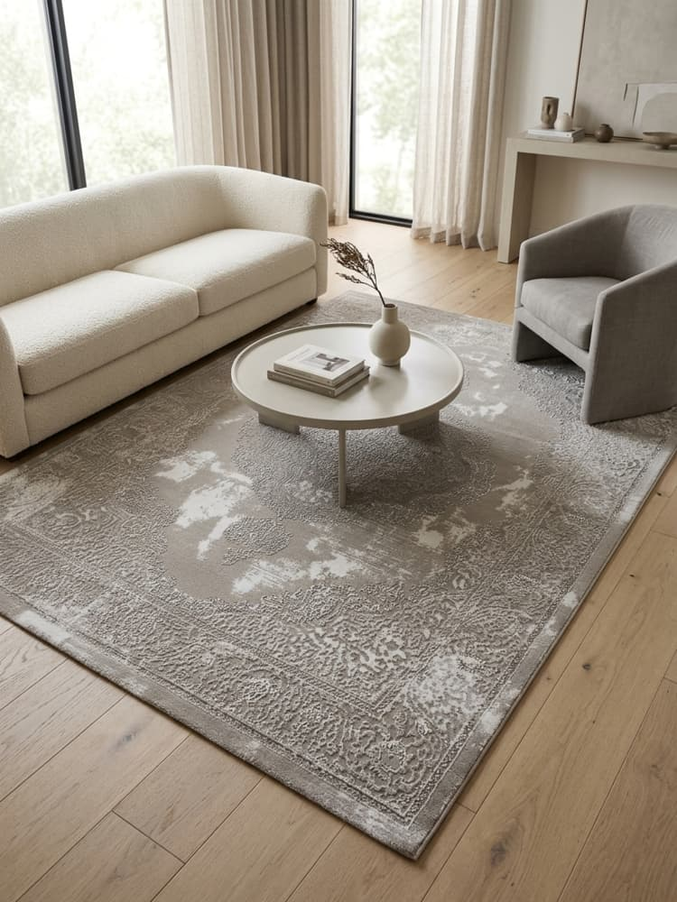 Ανάγλυφο Χαλί Alya Carpet Μπεζ / Βιζόν 133x170εκ.