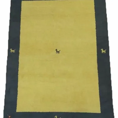 Χειροποίητο Μάλλινο Χαλί “Gabbeh” Λαδί - Κροκί (171x243cm)