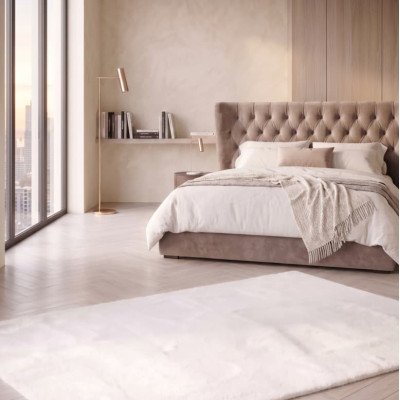 Μοκέτα Γουνάκι Λευκή Αντιολισθητική 160X200