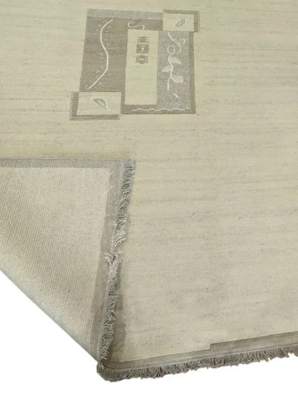 Χειροποίητο Μάλλινο Χαλί ”Nepal” Εκρού - Κρεμ (200x300cm)