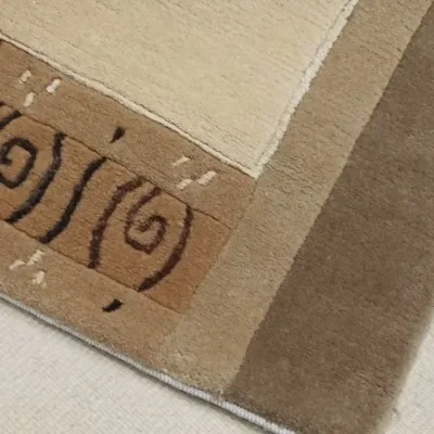 Χειροποίητο Μάλλινο Χαλί ”Nepal” Μπεζ - Κρεμ (200x300cm)