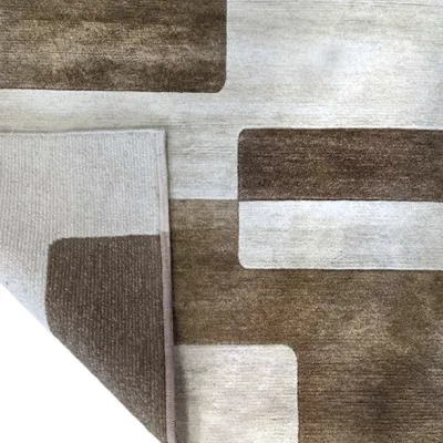 Χειροποίητο Μάλλινο Χαλί Nepal Μπεζ - Καφέ (140x200cm)