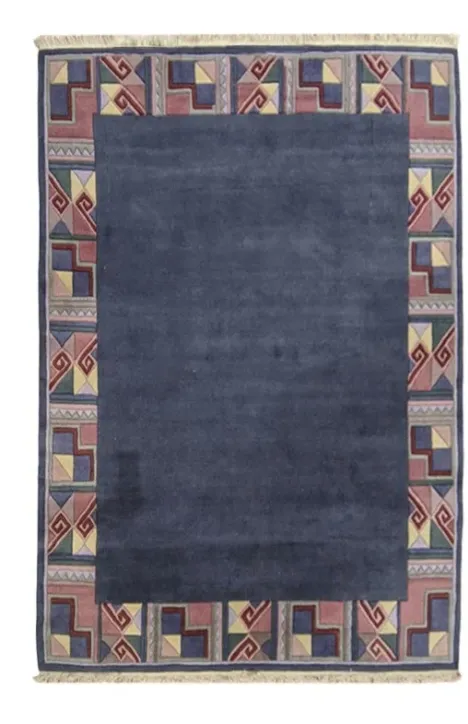 Χειροποίητο Μάλλινο Χαλί ”Nepal” Μπλε Ροζ (250x300cm)