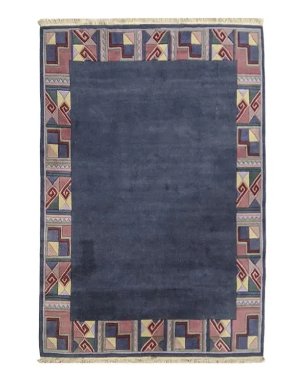 Χειροποίητο Μάλλινο Χαλί ”Nepal” Μπλε Ροζ (250x300cm)