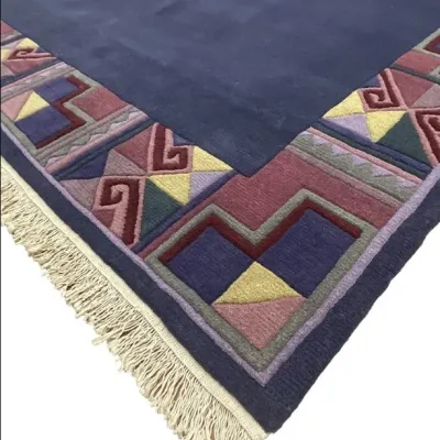 Χειροποίητο Μάλλινο Χαλί ”Nepal” Μπλε Ροζ (250x300cm)