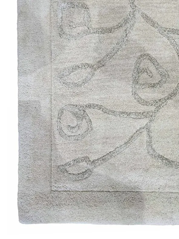 Χειροποίητο Μάλλινο Χαλί Flower Μπεζ (250x300cm)