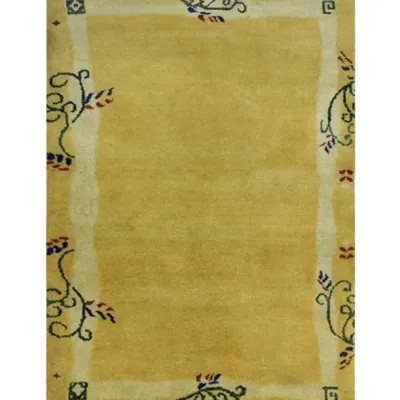 Χειροποίητο Μάλλινο Χαλί Nepal Κίτρινο (120x180cm)