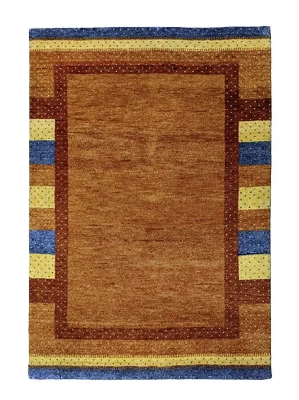 Χειροποίητο Μάλλινο Χαλί ”Gabbeh” Πορτοκαλί (125x183cm)