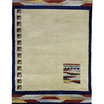 Χειροποίητο Μάλλινο Χαλί Nepal Μπεζ (122X179cm)